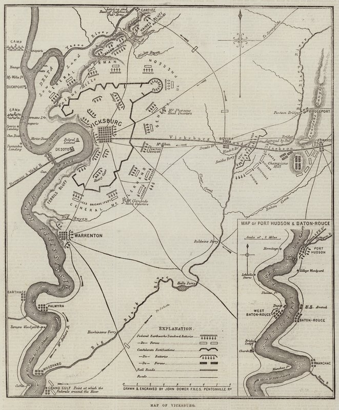 Mapa de Vicksburg de John Dower