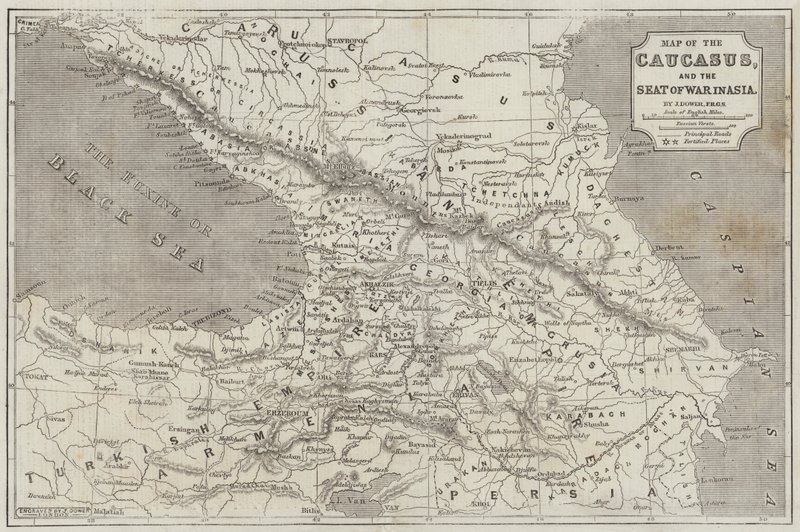 Mapa do Cáucaso de John Dower