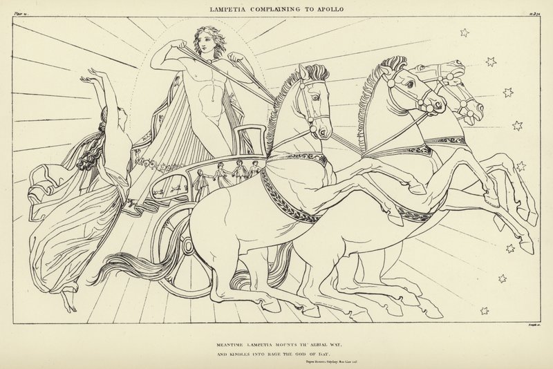 Lampetia queixando-se a Apollo de John Flaxman