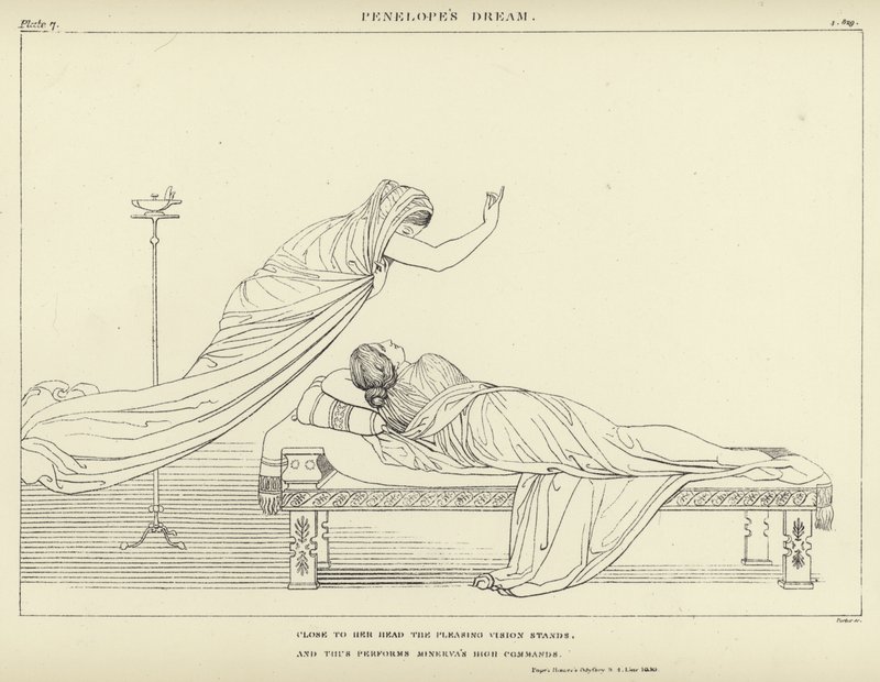 Sonho de Penélope de John Flaxman