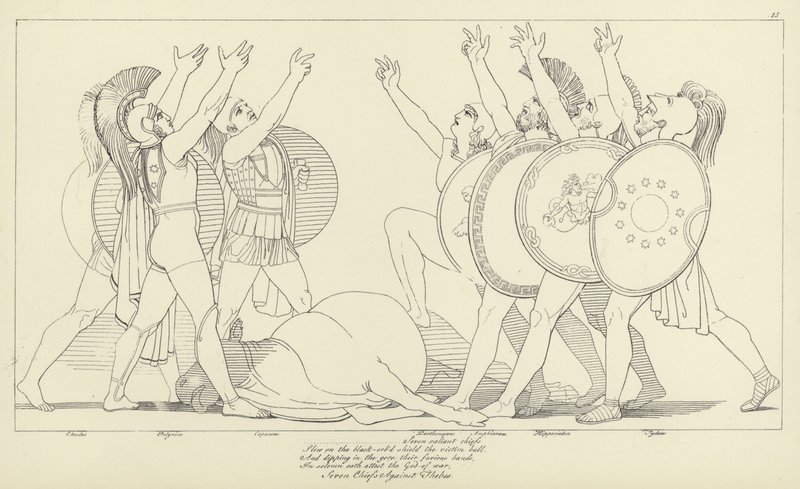 Sete Chefes contra Tebas de John Flaxman