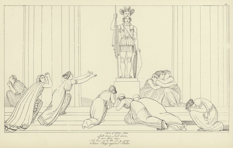 Sete Chefes contra Tebas de John Flaxman