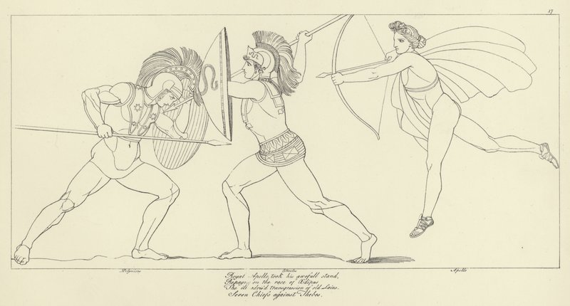 Sete Chefes contra Tebas de John Flaxman