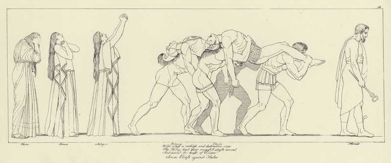 Sete Chefes contra Tebas de John Flaxman