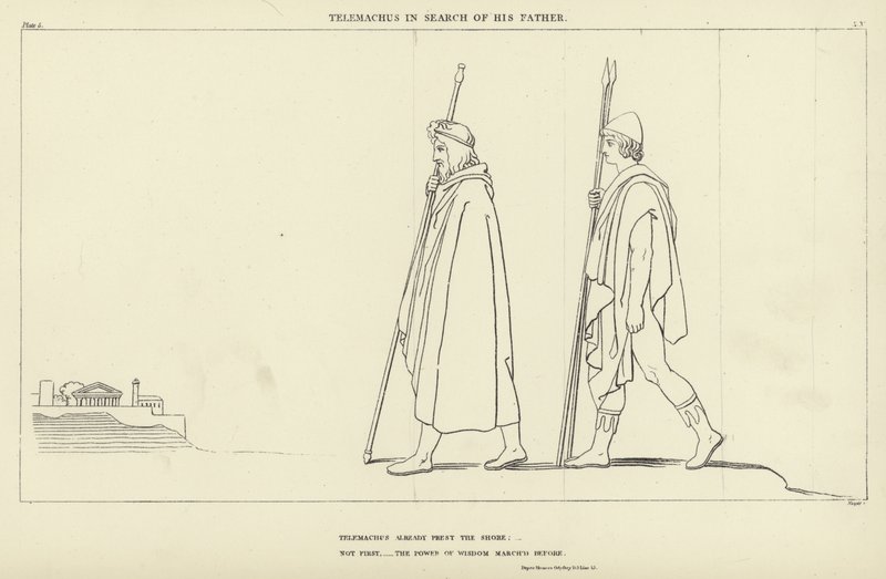 Telêmaco em busca de seu pai de John Flaxman