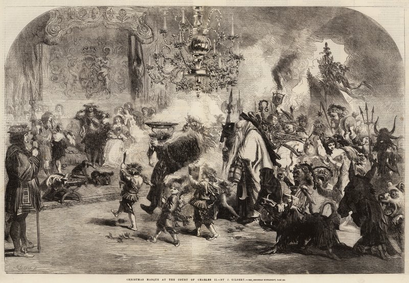 Máscara de Natal na Corte de Carlos II de John Gilbert