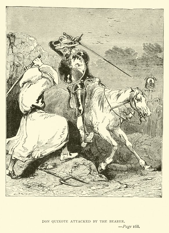 Don Quixote atacado pelo portador de John Gilbert