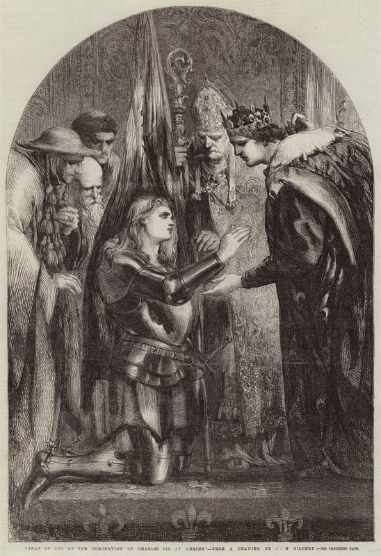 Joana d&39;Arc na coroação de Carlos VII em Reims de John Gilbert