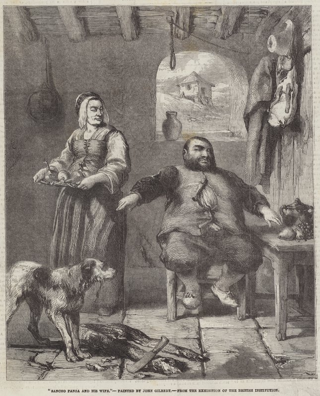 Sancho Panza e sua esposa de John Gilbert