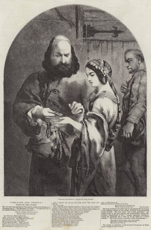 Shylock e Jessica de John Gilbert