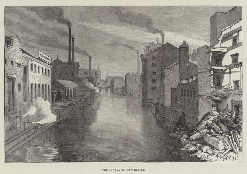 O Irwell em Manchester de John Gilbert