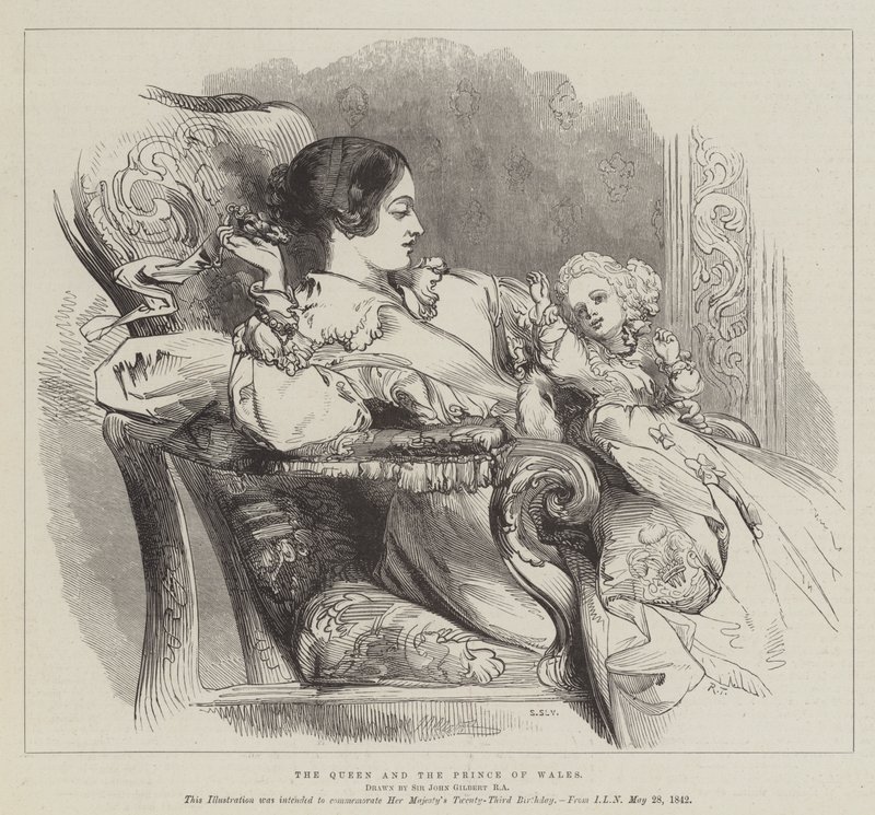 A rainha e o príncipe de Gales de John Gilbert