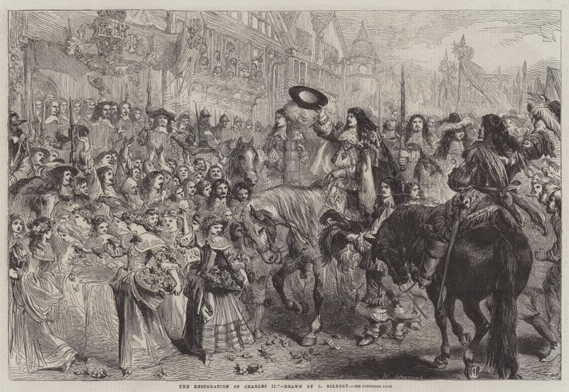 A restauração de Charles II de John Gilbert