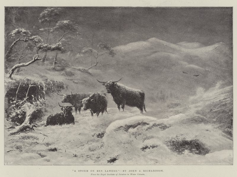 Uma tempestade em Ben Lawers de John Isaac Richardson