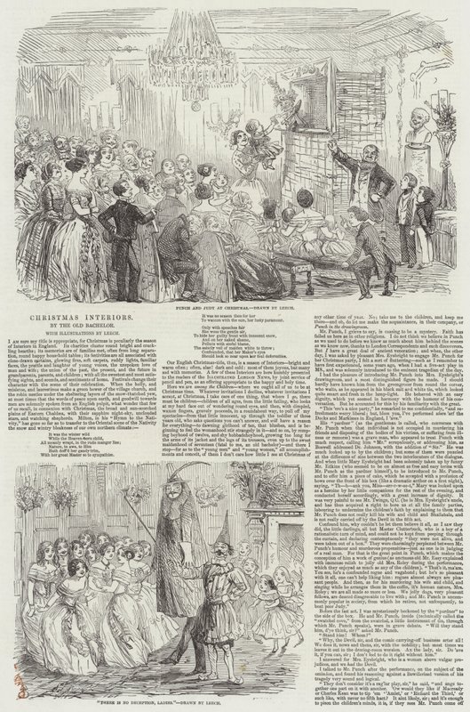 Interiores de natal de John Leech