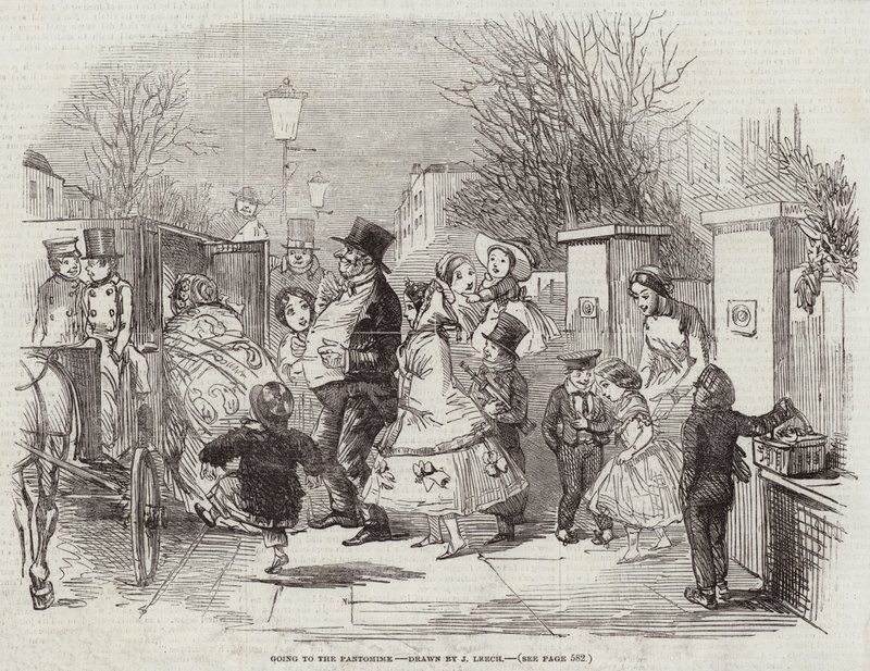 Indo para a pantomima de John Leech