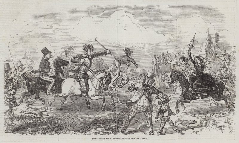 Corridas de pôneis em Blackheath de John Leech