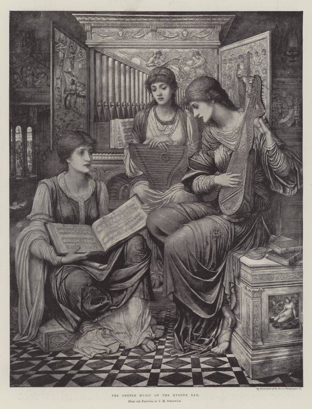 A música suave do dia passado de John Melhuish Strudwick