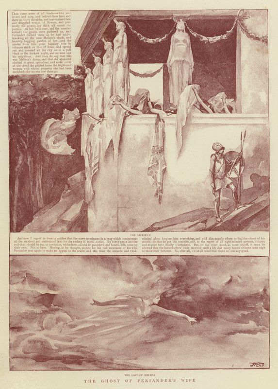 A esposa do fantasma de Periandro de John Reinhard Weguelin