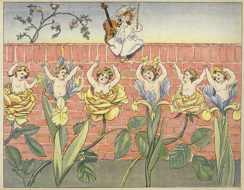 Endpapers para lendas de flores para crianças de John Shenton Eland