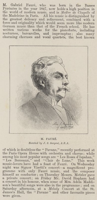 M Faure de John Singer Sargent