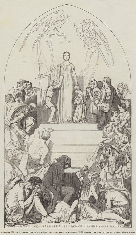 Cartoon, uma alegoria da justiça de John Tenniel