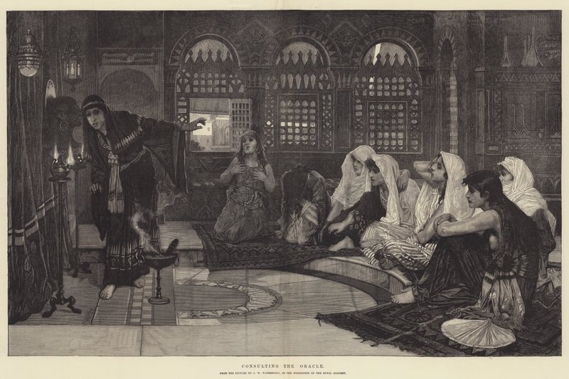 Consultando o Oracle de John William Waterhouse