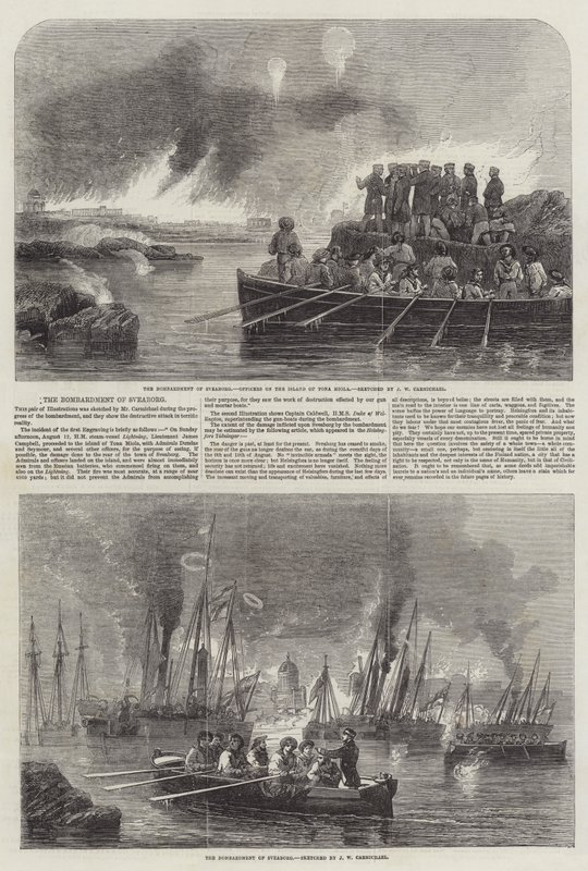 O bombardeio de Sveaborg de John Wilson Carmichael