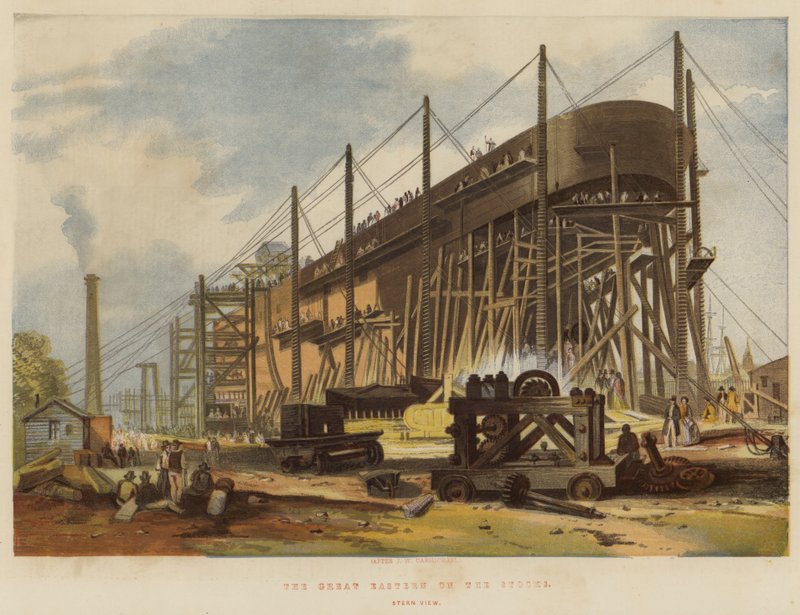O Great Eastern nas ações, vista severa de John Wilson Carmichael