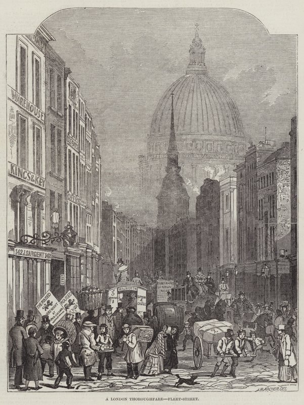 A London Thoroughfare, Fleet-Street de John Wykeham Archer
