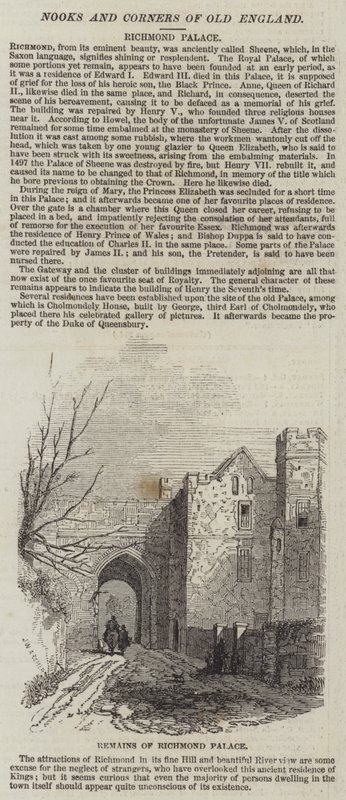 Restos do Palácio de Richmond de John Wykeham Archer