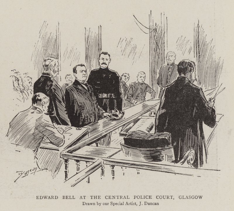 Edward Bell no Tribunal Central da Polícia, Glasgow de after John Duncan