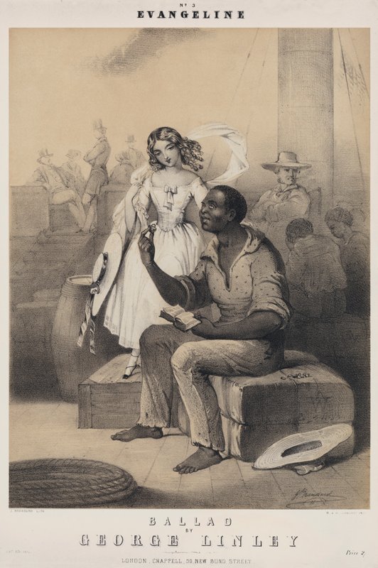 Evangelina, balada de George Linley (litho) de John (after) Brandard