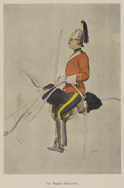 1ª Royals Dragoons (cor litho) de John (after) Charlton