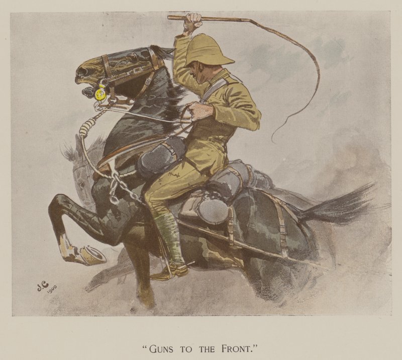 Guns to the Front (cor litho) de John (after) Charlton