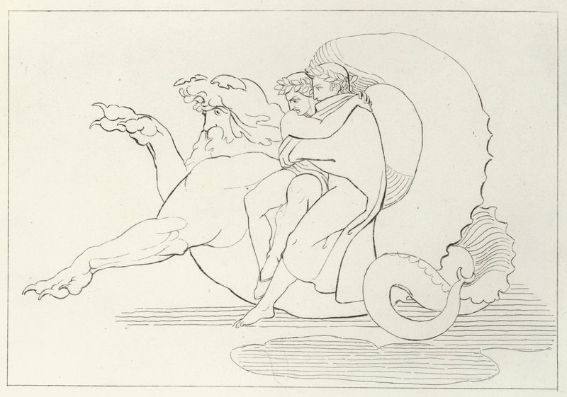 Gerion, Inferno, Canto 17 (gravura) de John (after) Flaxman