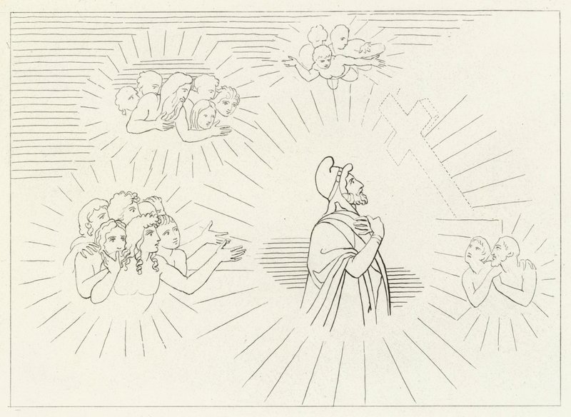 Heavenly Splendours, Paradise, Canto 20 (gravura) de John (after) Flaxman
