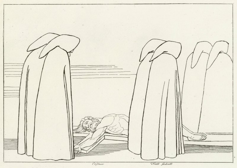 Hipócritas, Inferno, Canto 23 (gravura) de John (after) Flaxman