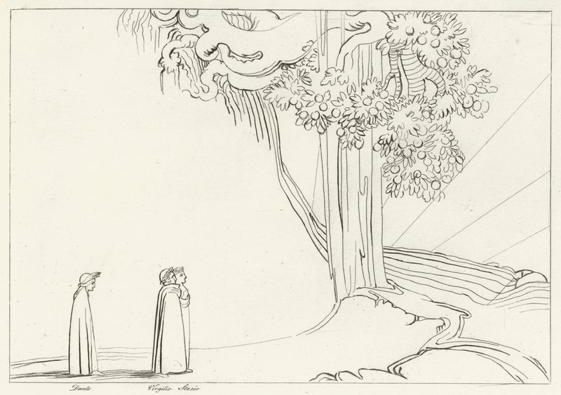 Região de Intemperança, Purgatório, Canto 22 (gravura) de John (after) Flaxman