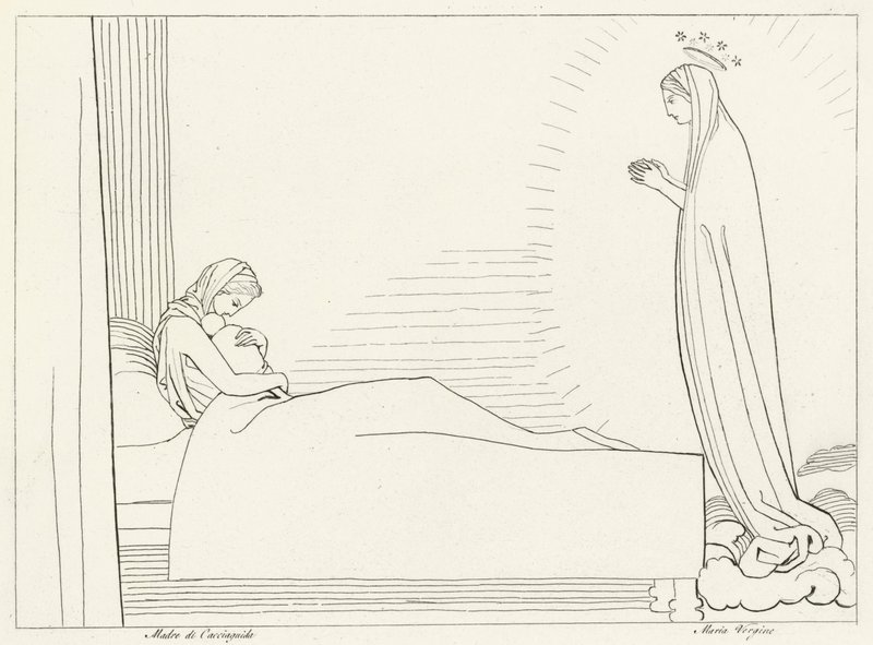 O Nascimento de Cacciaguida, Paraíso, Canto 15 (gravura) de John (after) Flaxman