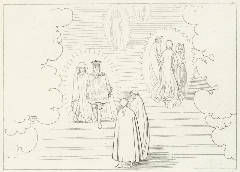 Os Passos Celestiais, Paraíso, Canto 21 (gravação) de John (after) Flaxman