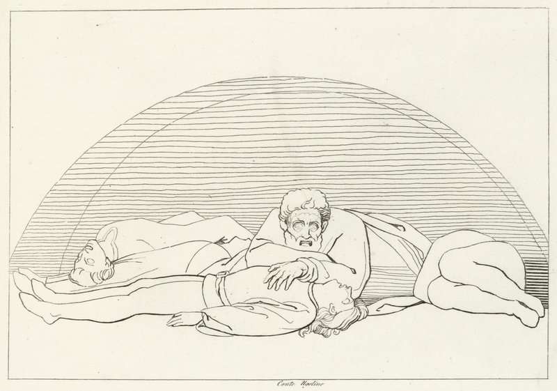 A Morte de Ugolino, Inferno, Canto 33 (gravura) de John (after) Flaxman