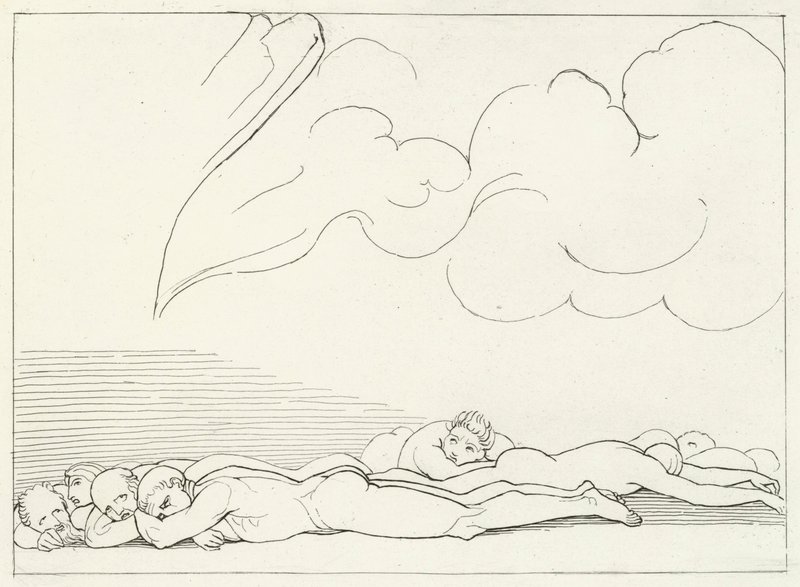O Terramoto, Purgatório, Canto 20 (gravura) de John (after) Flaxman