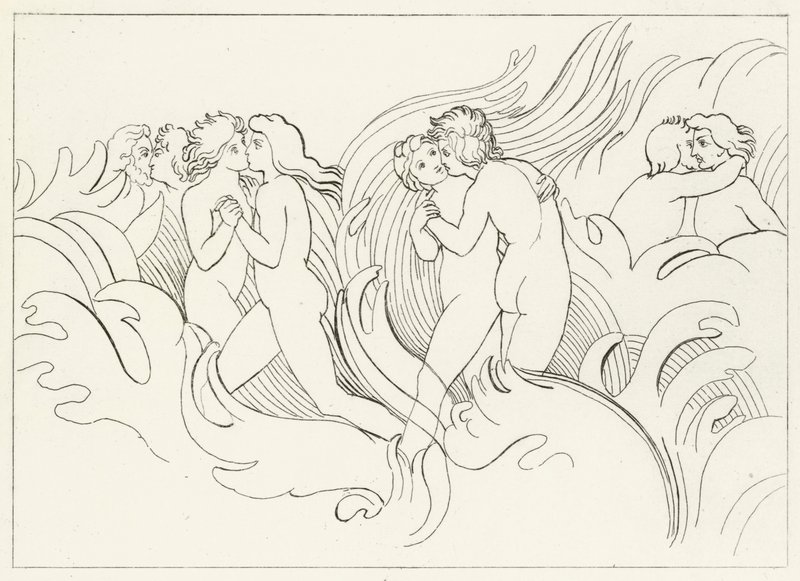 The Fiery Doom, Purgatório, Canto 26 (gravura) de John (after) Flaxman