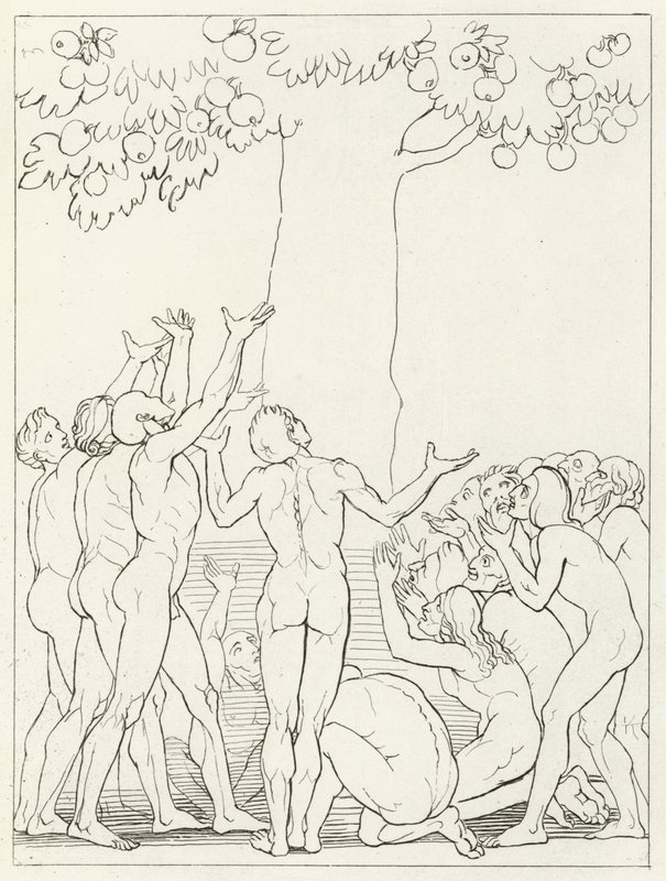 O Intemperado, Purgatório, Canto 24 (gravura) de John (after) Flaxman