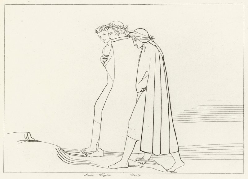 O Encontro com Statius, Purgatório, Canto 21 (gravura) de John (after) Flaxman
