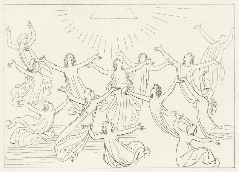 A Nona Esfera, Paraíso, Canto 27 (gravura) de John (after) Flaxman