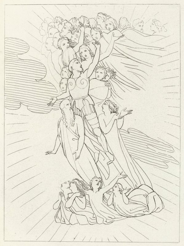 O Planeta Júpiter, Paraíso, Canto 18 (gravura) de John (after) Flaxman