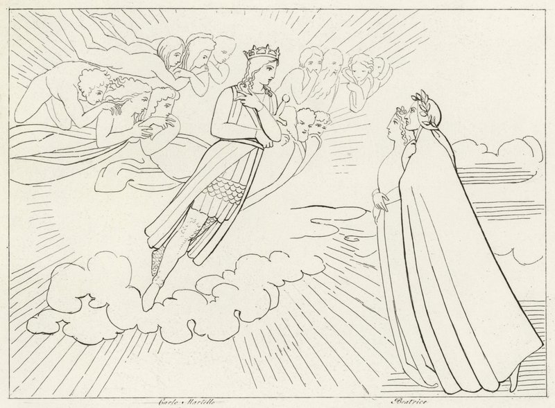 O Planeta Vénus, Paraíso, Canto 8 (gravura) de John (after) Flaxman