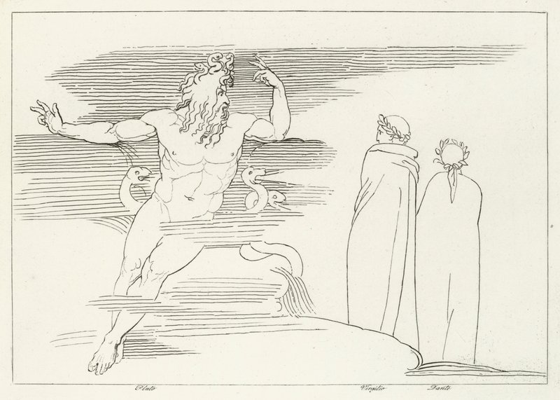 A Região de Plutão, Inferno, Canto 7 (gravura) de John (after) Flaxman